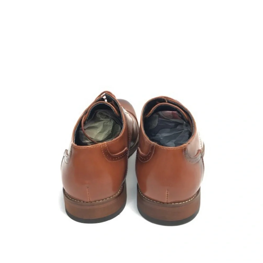 Amali Men's Tan Dress Shoes Oxfords Leather Lined Cap Toe Sizes 9.5 - 13